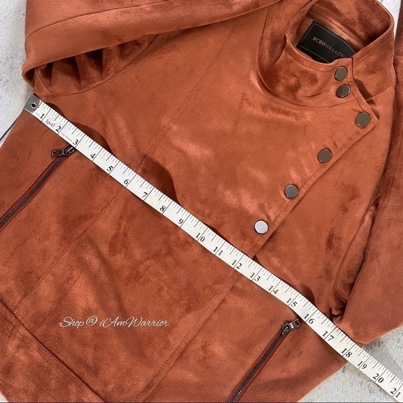 BCBGMaxAzria chestnut faux suede moto jacket & NWT skirt *shop@iamwarrior - Picture 10 of 16